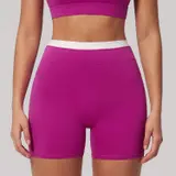 Volupie Stripe Short | Short Deportivo Tiro Alto Detalle Cós Blanco