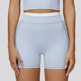 Volupie Stripe Short | Short Deportivo Tiro Alto Detalle Cós Blanco