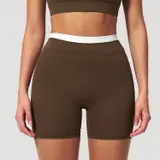 Volupie Stripe Short | Short Deportivo Tiro Alto Detalle Cós Blanco