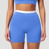 Volupie Stripe Short | Short Deportivo Tiro Alto Detalle Cós Blanco