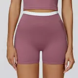 Volupie Stripe Short | Short Deportivo Tiro Alto Detalle Cós Blanco