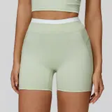 Volupie Stripe Short | Short Deportivo Tiro Alto Detalle Cós Blanco