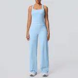 Volupie Diagonal Flow Racer Set | Top Racerback + Pantalón Wide Leg