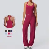 Volupie Diagonal Flow Racer Set | Top Racerback + Pantalón Wide Leg