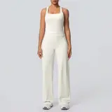Volupie Diagonal Flow Racer Set | Top Racerback + Pantalón Wide Leg