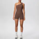 Volupie Diagonal Flow Short Set | Conjunto Top Un Hombro + Short Tiro Alto