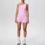 Volupie Diagonal Flow Short Set | Conjunto Top Un Hombro + Short Tiro Alto