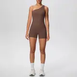 Volupie Diagonal Flow Short Set | Conjunto Top Un Hombro + Short Tiro Alto
