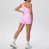 Volupie Diagonal Flow Short Set | Conjunto Top Un Hombro + Short Tiro Alto