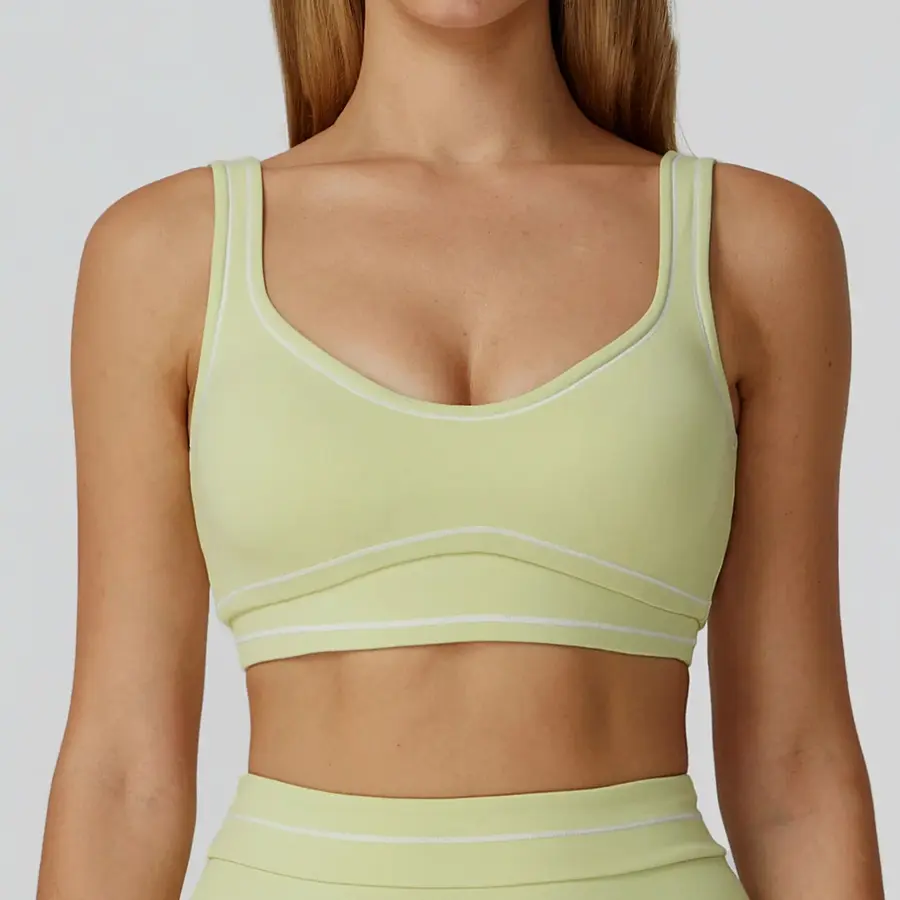 Volupie Stripe Bra | Top Sujetador Deportivo Escote U Alta Sujeción