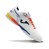 Joma Top Flex White Orange and Blue Turf TF Football Boot