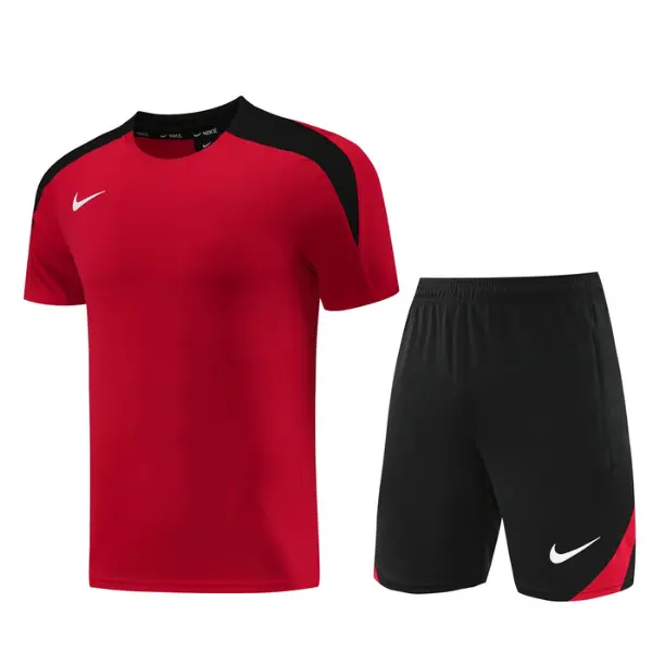 Nike Red and Black Training Set T-Shirt and Shorts