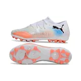 Puma Future 8 Low Cut White Orange and Blue Artificial Ground AG Football Boot