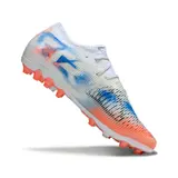 Puma Future 8 Low Cut White Orange and Blue Artificial Ground AG Football Boot