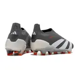 Adidas Predator 30 Elite Laceless Gray and White Firm Ground FG Football Boot