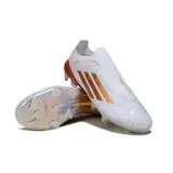 Adidas F50 Elite Laceless White Pack Firm Ground FG Kids Football Boot - White/Orange