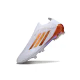 Adidas F50 Elite Laceless White Pack Firm Ground FG Kids Football Boot - White/Orange