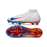 Nike Air Zoom Mercurial Superfly 10 Elite White Blue and Red Firm Ground FG Football Boot