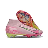 Nike Air Zoom Mercurial Superfly 10 Elite Light Pink and Green Kids Firm Ground FG Football Boot