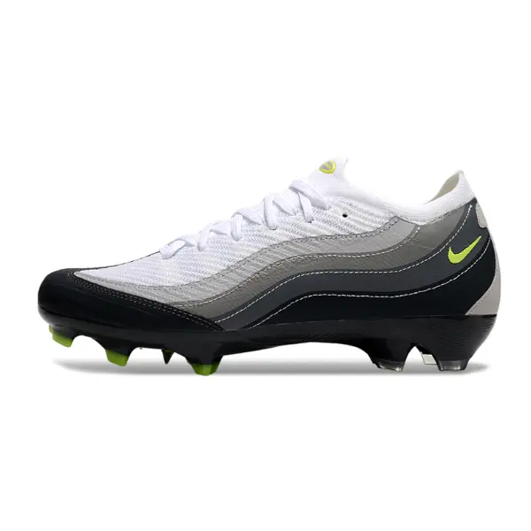 Nike Air Zoom Mercurial Vapor 16 Elite Air Max 95 White and Gray Firm Ground FG Kids Football Boot