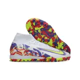 Nike Zoom Mercurial Superfly 10 Elite Kids White and Purple Turf TF Football Boot