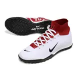 Nike Zoom Mercurial Superfly 9 Elite White and Red Turf TF Kids Football Boot