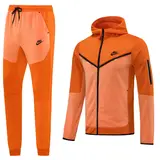 Nike Tech Fleece Orange Black Cold Set Coat and Pants