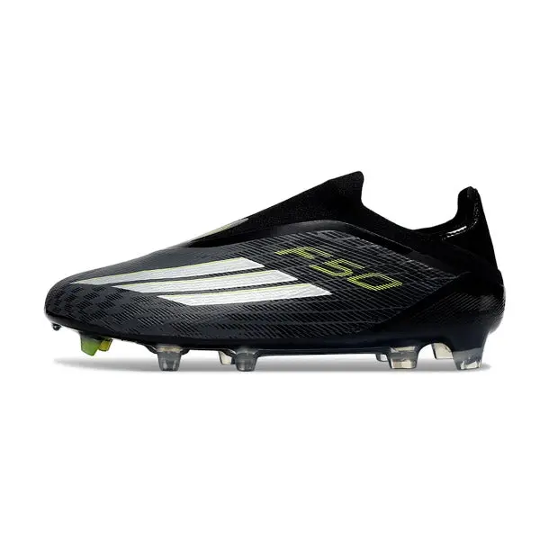 Adidas F50 Elite Laceless Black and White Firm Ground FG Football Boot