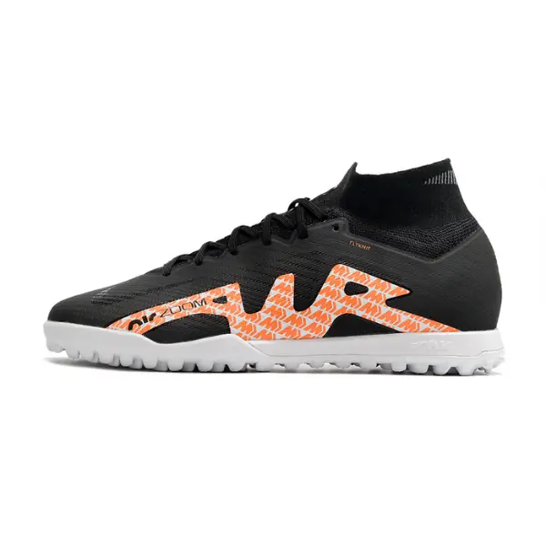Nike Zoom Mercurial Superfly 9 Elite Black and White Turf TF Football Boot