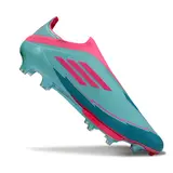 Adidas F50+ Elite Laceless Light Blue and Pink Firm Ground FG Football Boot