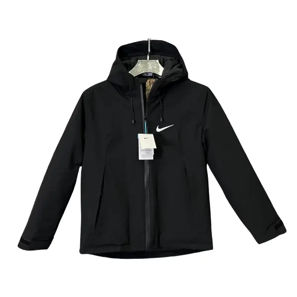 Nike Black Windbreaker Jacket - Zip Hooded