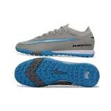 Nike Zoom Mercurial Vapor 16 Elite Gray and Light Blue Turf TF Football Boot