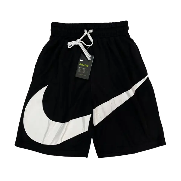 Nike Black and White Shorts - Diagonal Swoosh