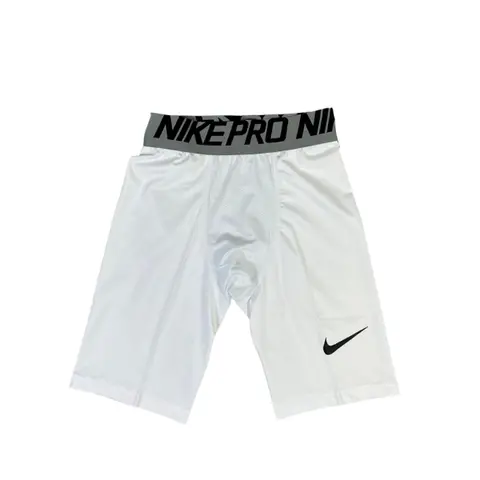 Nike White Base Layer Shorts - Grey Band