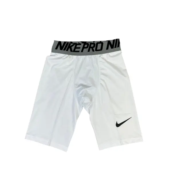 Nike White Base Layer Shorts - Grey Band