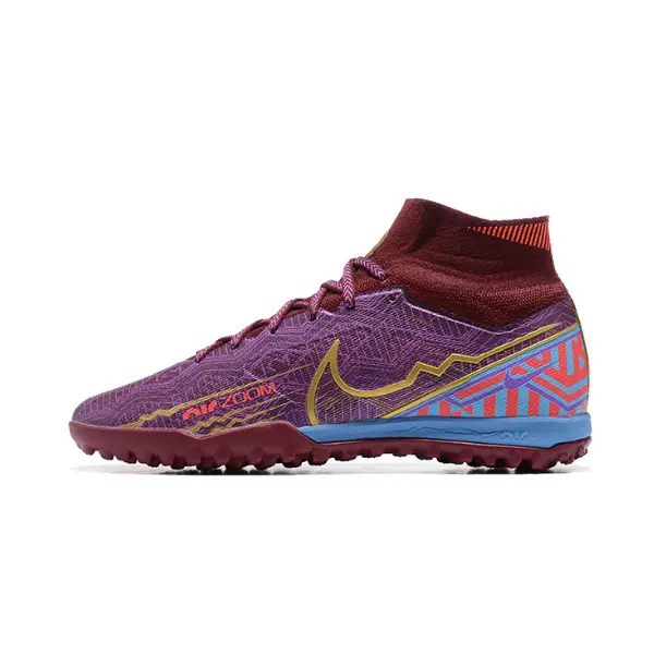 Nike Zoom Mercurial Superfly 9 Elite Kids Purple Turf TF Football Boot