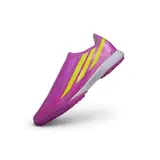 Adidas F50 Hyperfast Laceless Elite Purple and Yellow Turf TF Football Boot