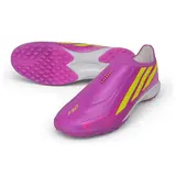 Adidas F50 Hyperfast Laceless Elite Purple and Yellow Turf TF Football Boot
