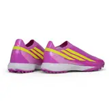 Adidas F50 Hyperfast Laceless Elite Purple and Yellow Turf TF Football Boot