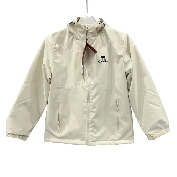 Camel Beige Windbreaker Jacket