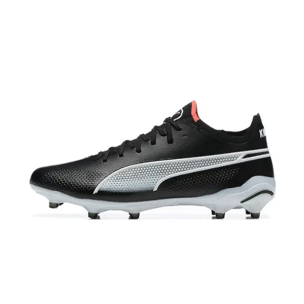 Puma King Ultimate Black White and Orange Firm Ground FG Football Boot