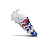 Adidas Predator 25 Elite White, Blue and Red Firm Ground FG Football Boot