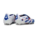 Adidas Predator 25 Elite White, Blue and Red Firm Ground FG Football Boot