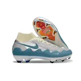 Nike x Patta Mercurial Superfly Elite Silver, Blue and White Firm Ground FG Football Boot