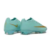 Nike Air Zoom Mercurial Vapor 17 Elite Light Blue and Golden Firm Ground FG Kids Football Boot