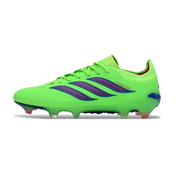 Adidas Predator 26 Elite Fluorescent Green and Blue Firm Ground FG Football Boot