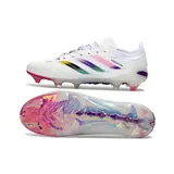 Adidas Predator 26 Elite White, Pink and Purple Firm Ground FG Football Boot