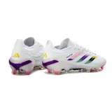 Adidas Predator 26 Elite White, Pink and Purple Firm Ground FG Football Boot