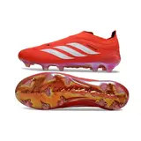 Adidas Predator 26 Elite Laceless Red and White Firm Ground FG Football Boot