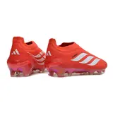 Adidas Predator 26 Elite Laceless Red and White Firm Ground FG Football Boot